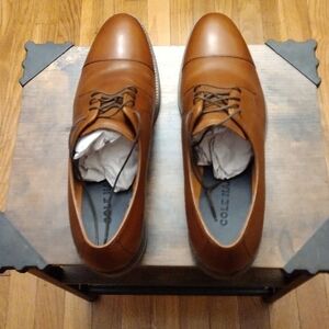 "Cole Haan" Lace-Up Men's Dress Shoes, Tan/Brown & Size 11